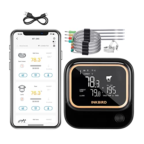 Inkbird WiFi Grill Thermometer with 4 Probes