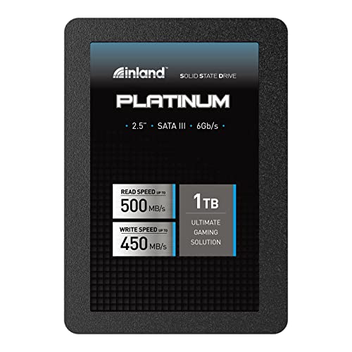 INLAND Platinum 1TB SSD SATA III 6Gb/s 2.5" 7mm TLC 3D NAND Internal Solid State Drive (1TB)