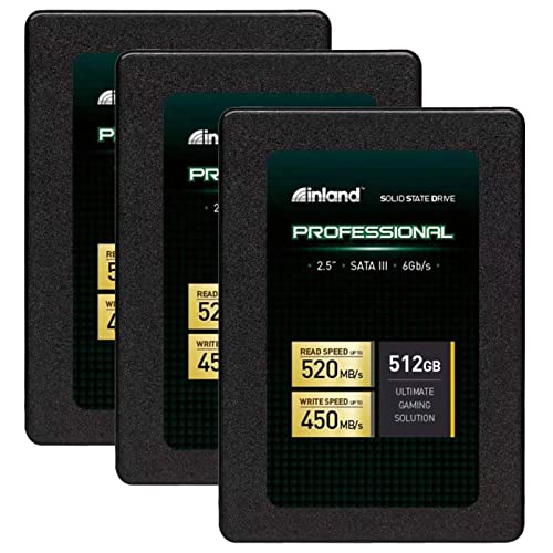 Inland Professional 3 Pack 512GB SSD SATA III