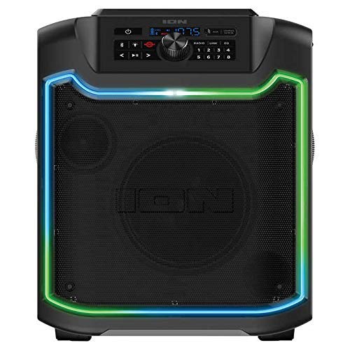 ION Pathfinder 280° 8-in. Rechargeable Speaker with FM Radio and LED Lighting