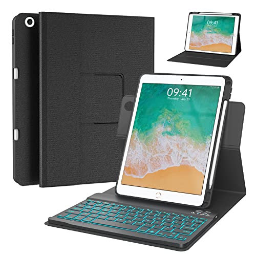 iPad 9.7 inch Keyboard Case with 360° Rotation and Pencil Holder