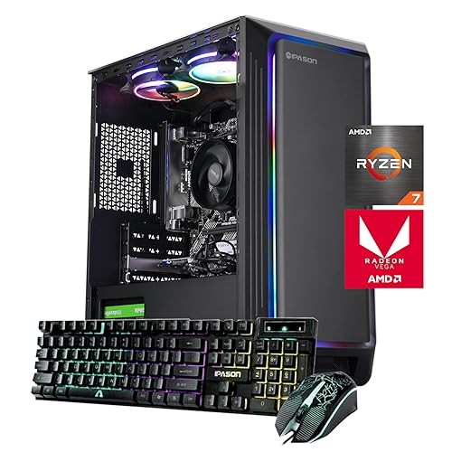 IPASON Gaming PC Desktop – AMD Ryzen7 5700G