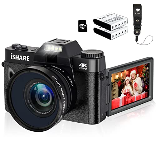 ISHARE Digital Camera for Photography 48MP Vlogging Camera