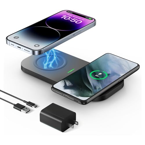 JoyGeek Dual Wireless Charging Pad - Ultimate Charger for iPhone, AirPods, and Samsung Devices