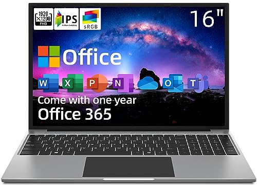 jumper Laptop: 16-Inch FHD IPS Display with Office 365 Subscription