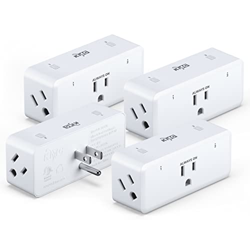 KMC Smart Plug Mini 4-Pack, Wi-Fi Outlets for Smart Home, Remote Control  Lights and Devices from Anywhere, No Hub Required, ETL Certified, Works  with