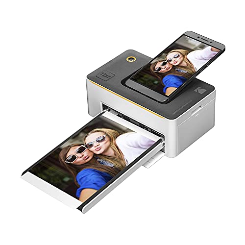 KODAK Step Color Instant Photo Printer with Bluetooth/NFC, Zink Technology  & KODAK App for iOS & Android (Blue) Prints 2x3” Sticky-Back Photos.