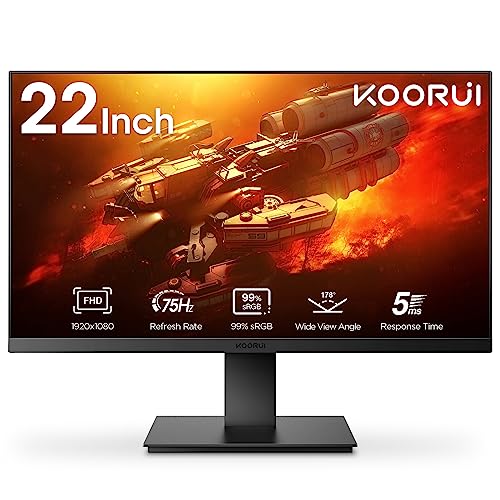 KOORUI Computer Monitors 22 inch