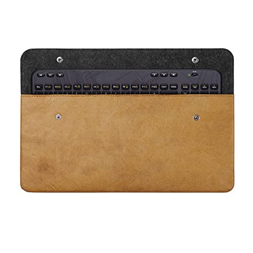 kwmobile Synthetic Paper Sleeve Compatible with Logitech K360 - Case Cover Bag for Keyboard - Brown