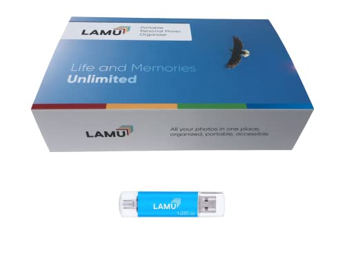 LAMU Photo Organizer 128 GB - Digital Picture Manager