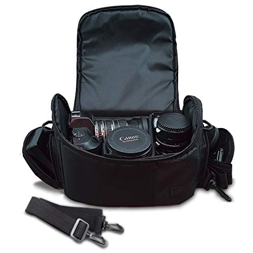 Large Digital Camera / Video Padded Carrying Bag / Case for Nikon D700, D3000, D3100, D3200, D3300, D5000, D5100, D5200, D5300, D7000, D7100 Camera & More