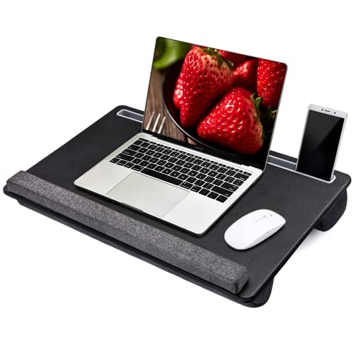 Large Lap Laptop Desk with Mouse Pad and Phone Holder