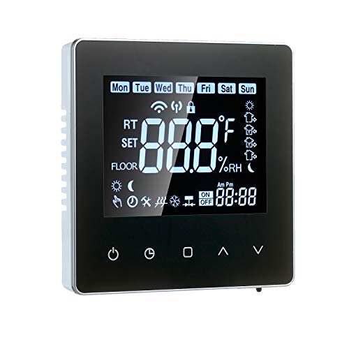 LCD Touch-Screen Programmable Thermostat with Alexa Integration