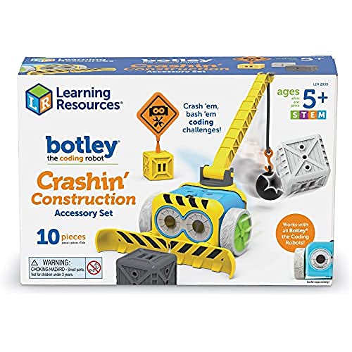 Learning Resources Botley Crashin' Construction Challenge, Accessory Set, Kids Coding, Construction Set, STEM Toy, Ages 5+ (Botley Not Included)