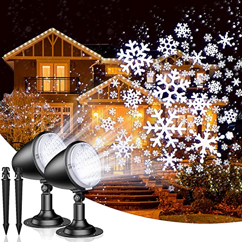 LED Snowflake Projector Lights