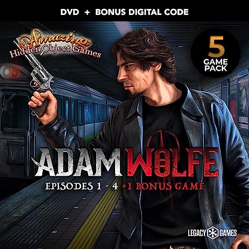 Legacy Games Amazing Hidden Object Games for PC: Adam Wolfe (5 Game Pack) - PC DVD with Digital Download Codes