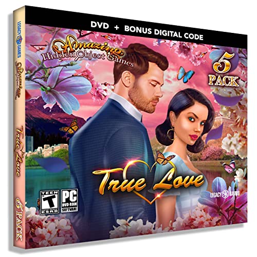 Legacy Games Amazing Hidden Object Games for PC: True Love, 5 Game DVD Pack + Digital Download Codes (PC)
