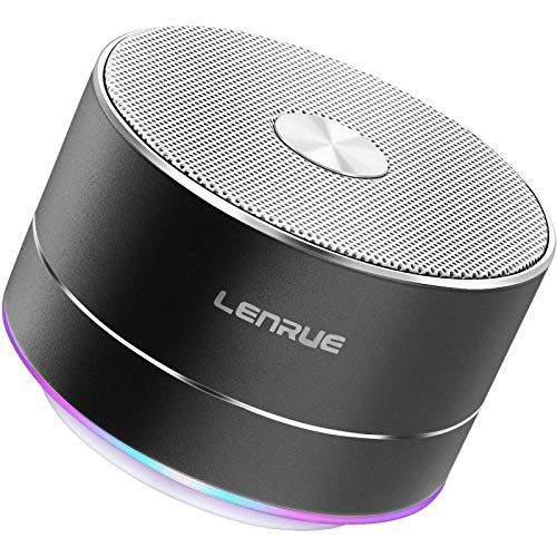 LENRUE Grey Portable Wireless Bluetooth Speaker