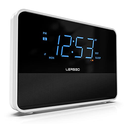 LERSGO Alarm Clock Radio Bluetooth Speaker with HD Sound and Bass