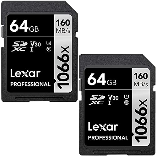 Lexar LSD1066064G 64GB SDXC 1066X Memory Card - (2-Pack)