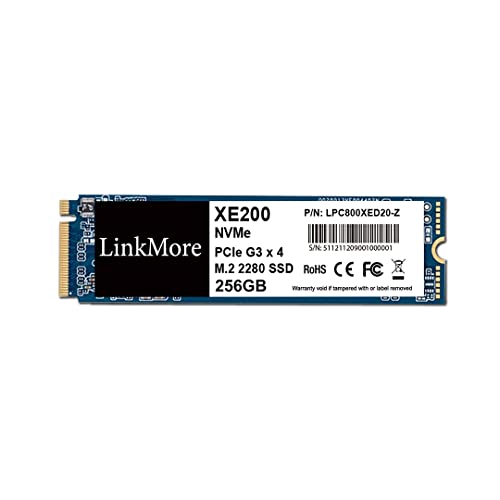 LinkMore XE200 256GB PCIe Gen3 NVMe M.2 2280 Internal Solid State Drive