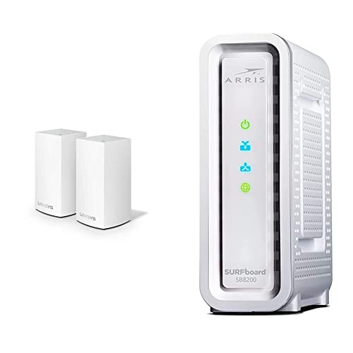 Linksys Velop Mesh Home WiFi System & Arris Surfboard SB8200 DOCSIS 3.1 Cable Modem