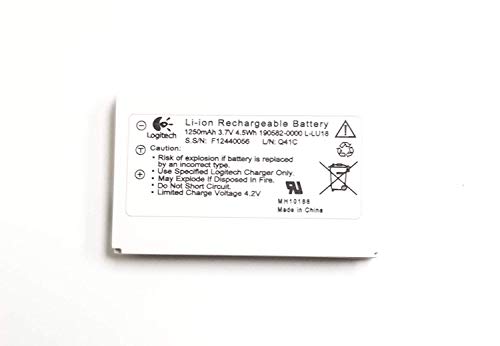 Logitech 1250mAh 3.7V Li-Ion Rechargeable Battery For Remote Control Harmony 915 1000 1100 LU18