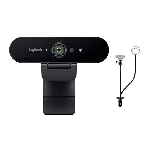Logitech 4K Pro Webcam Bundle with Selfie Ring Light