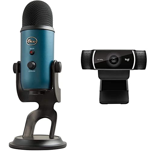 Logitech Blue Yeti USB Gaming Microphone + C922x Pro Stream Webcam