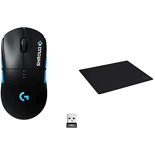 Logitech G PRO Wireless Gaming Mouse - Shroud Edition Logitech G640 Large Cloth Gaming Mouse Pad