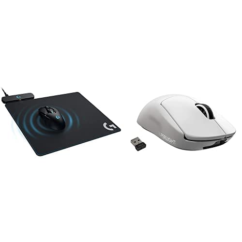 Logitech G Pro X Superlight Wireless Gaming Mouse + Powerplay Wireless Charging Mat Bundle - White
