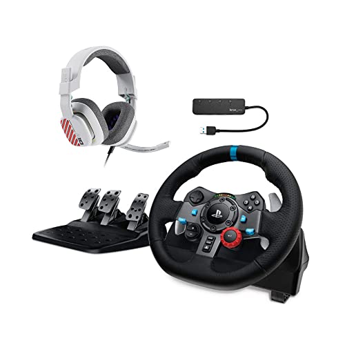 Logitech G29 Gaming Racing Wheel Bundle with Headset and USB Hub