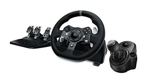 Logitech G920 Driving Force Racing Wheel + Floor Pedals + G Driving Force Shifter Bundle - Xbox X|S/Xbox One/PC