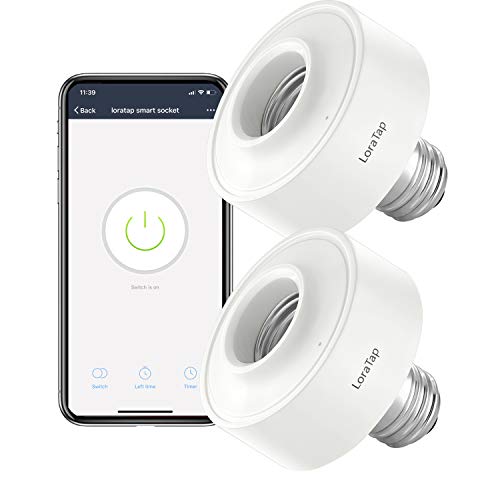 LoraTap Smart WiFi Bulb Socket E26 2 Pack - Convenient and Versatile Lighting Control