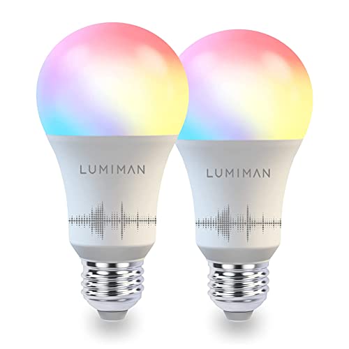 LUMIMAN Smart Light Bulbs - Color Changing, Music Sync, Voice Control