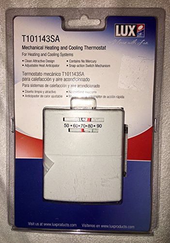 Lux T101143SA Heating and Cooling Thermostat