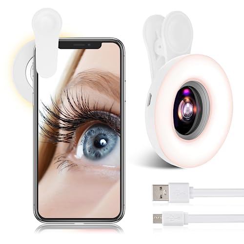 Macro Lens with Ring Light for Smartphone Photography