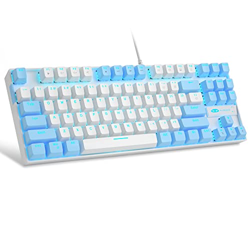 MageGee 75% Mechanical Gaming Keyboard - White/Blue