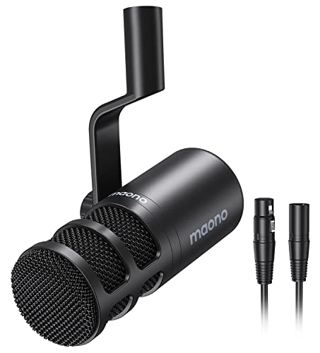 MAONO XLR Podcast Microphone, Cardioid Studio Dynamic Mic for Vocal Recording, Streaming, Voice-Over