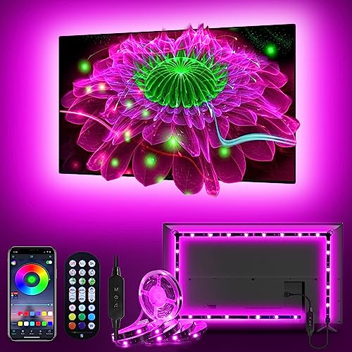 MATICOD LED Lights for TV, 16.4ft RGB Strip Lights for TV Behind 50-70in TV, Bluetooth APP Remote Control Music Sync TV Backlight for Bedroom Gaming Room