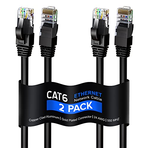 Maximm Cat 6 Ethernet Cable 6 Ft (2-Pack)