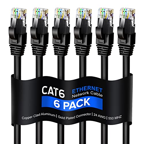 Maximm Cat6 Ethernet Cable 40 Ft (6-Pack): Ultimate Quality and High-Speed Data Transfer