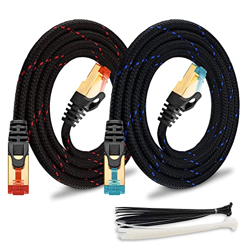 MAXLIN CABLE Cat 7 Ethernet Cable 3ft, 2 Pack
