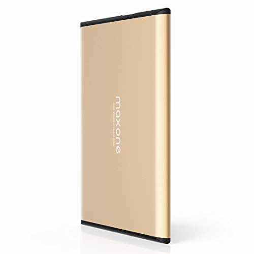Maxone 2TB Ultra Slim Portable External Hard Drive HDD USB 3.0 for PC, Mac, Laptop, PS4, Xbox one - Gold