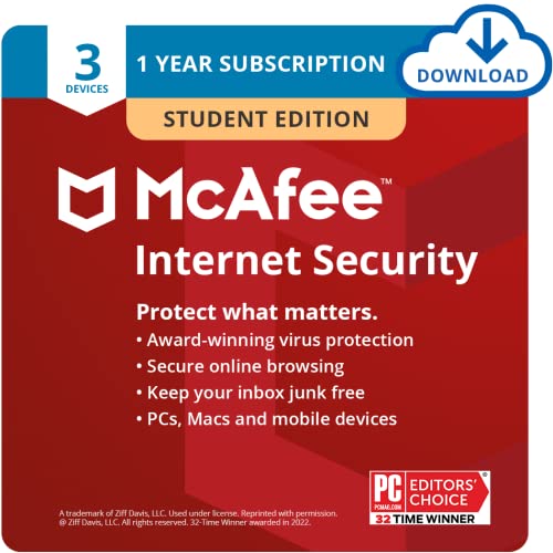 McAfee Internet Security 2022 Student Edition - Comprehensive Protection for Students