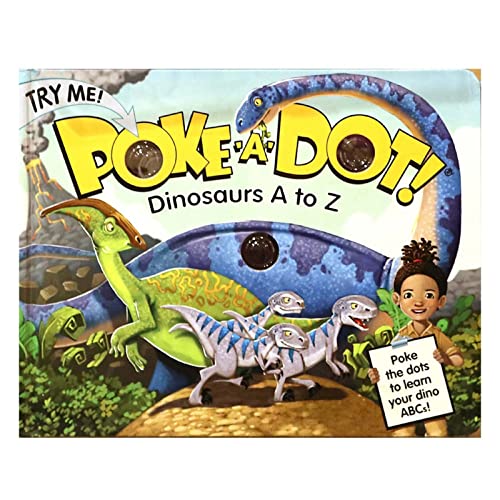 Melissa & Doug Children's Book - Poke-A-Dot: Dinosaurs A to Z (Board Book with Buttons to Pop) - Dinosaur Pop It Book, Push Pop Book For Toddlers And Kids Ages 3+