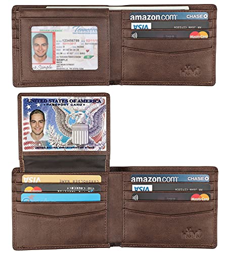 Men's Leather RFID Blocking Bifold Wallet