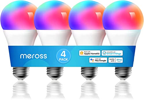 meross Smart WiFi LED Bulbs - Voice Controlled, Dimmable Multicolor Bulbs