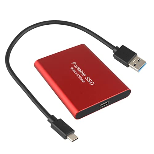 Mersuii Portable SSD for Laptop Windows 7 Mac 4TB Red