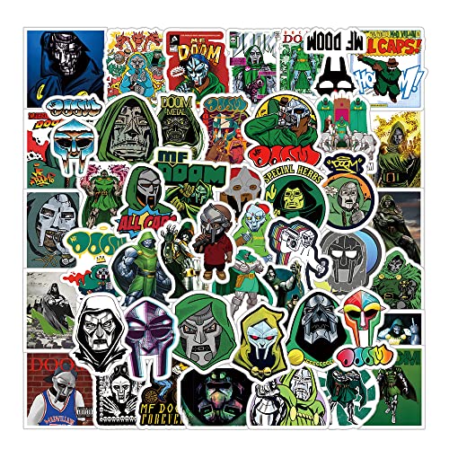 Mf Doom Stickers Pack: Cool Rapper Aesthetic Poster Vinyl Waterproof Decals with 62 Sheets
